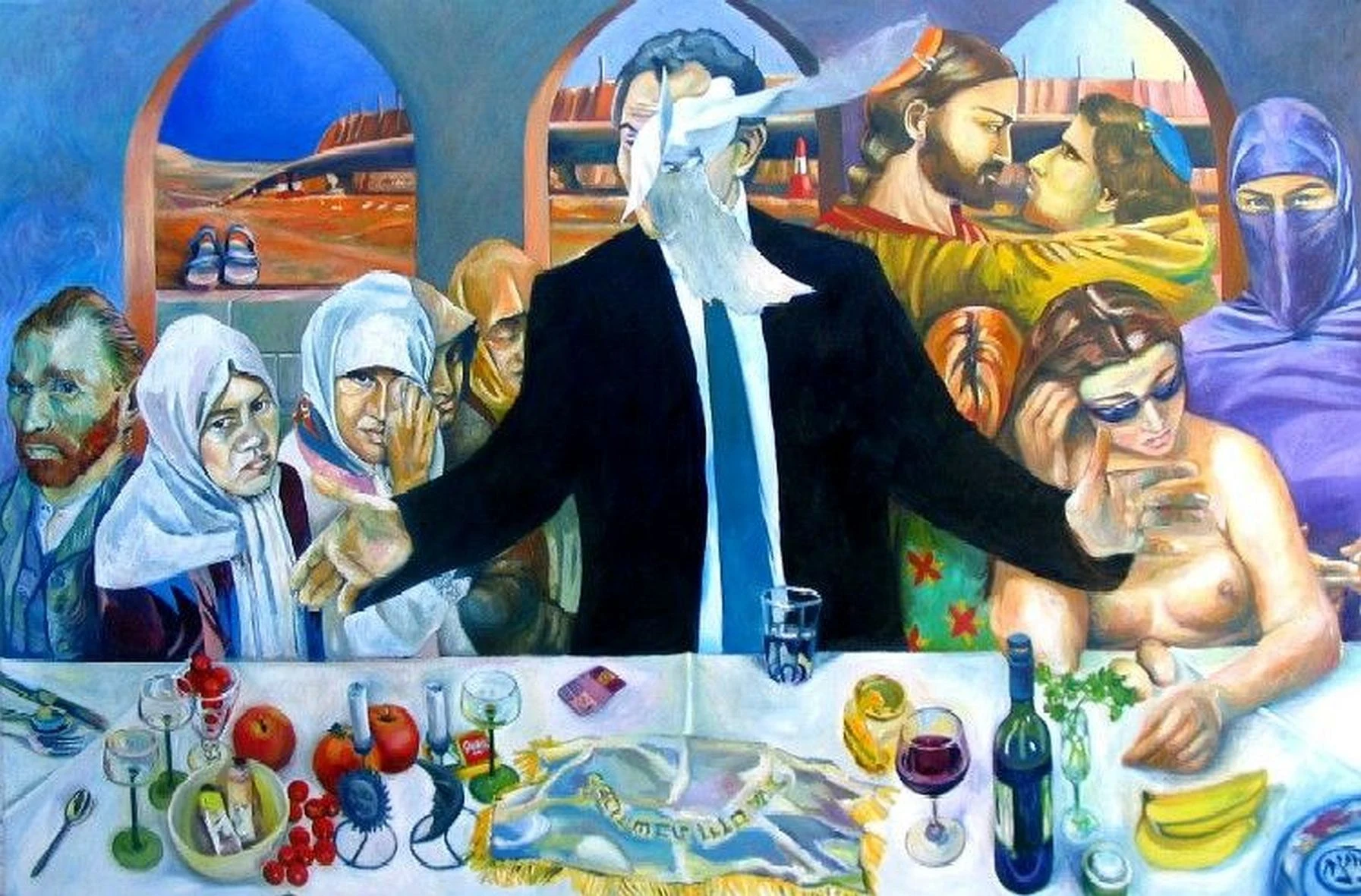 Baku-Tbilisi-Ceyhan Oil Pipeline, Oil on canvas