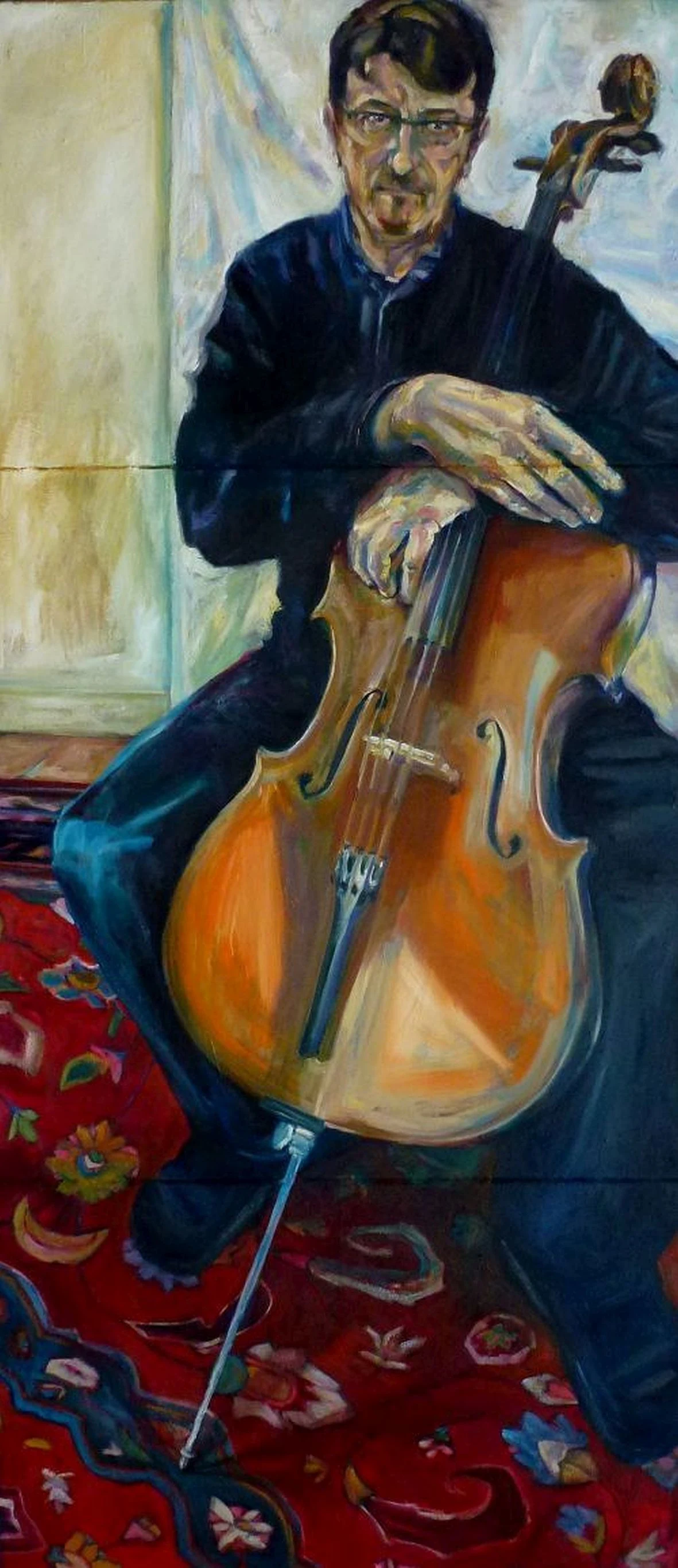David Norton, Cellist, Oil on canvas