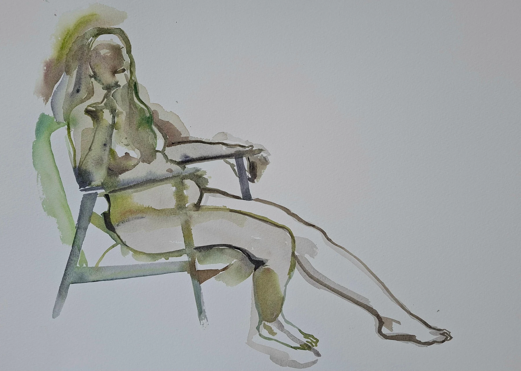 Life Drawing XVII — Watercolour on paper, 2022