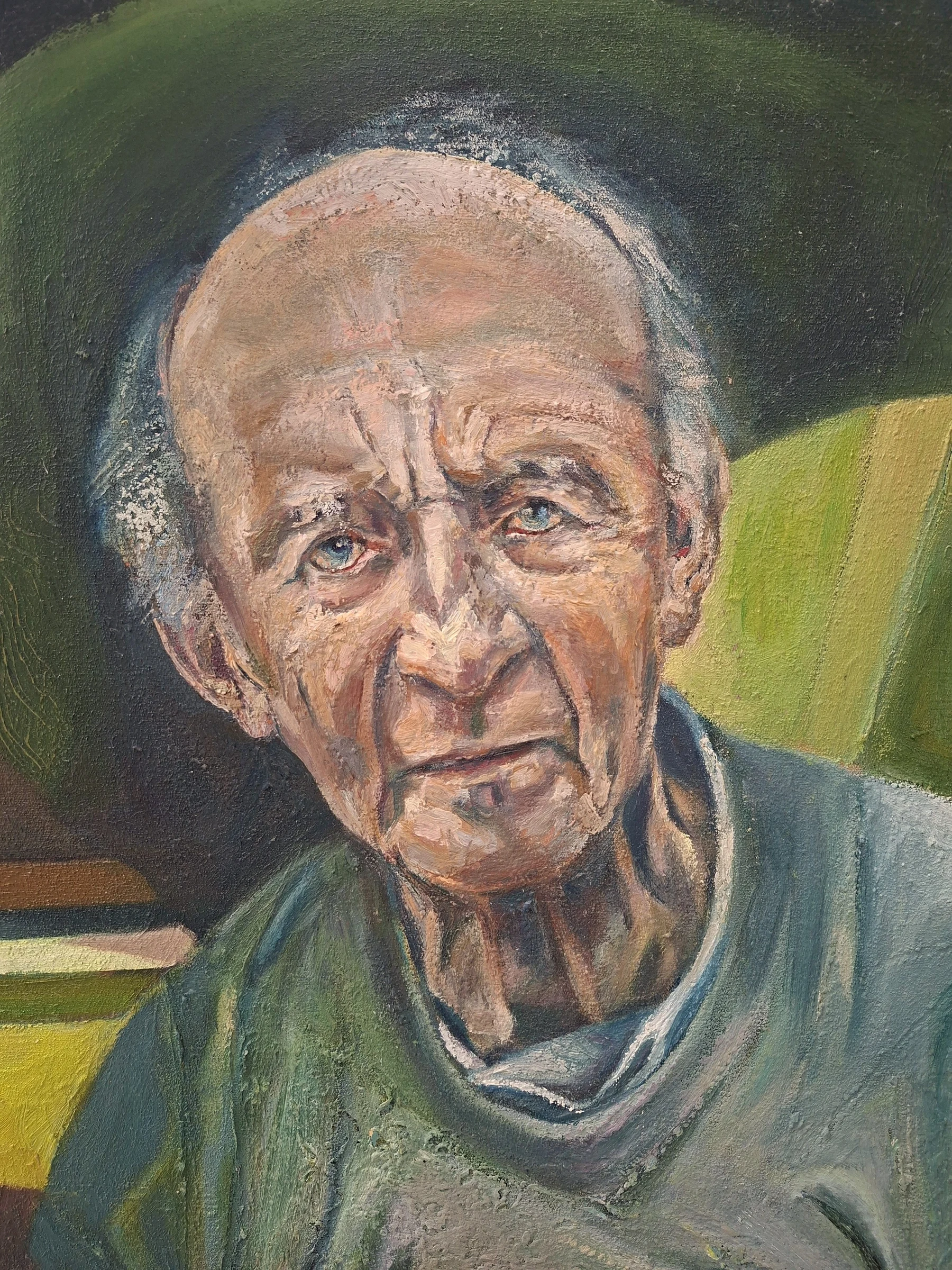 My Dad, Detail, Oil on canvas