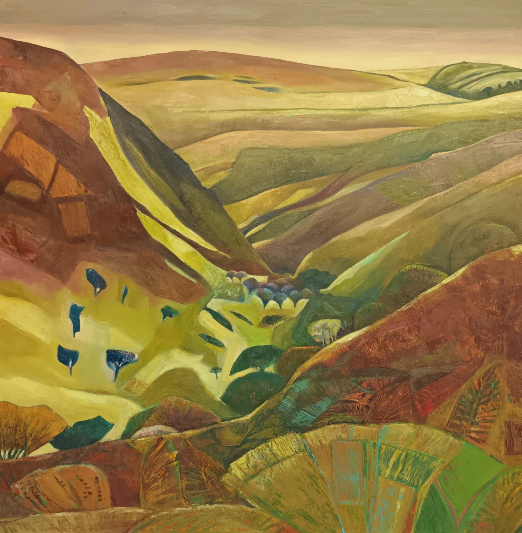 Valley, Chetsford Water, Exford — Oil on canvas, 110 × 110 cm (estimated), 2025
